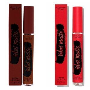 Victorias Secret Valentines Velvet Matte Cream Lip Red Brown